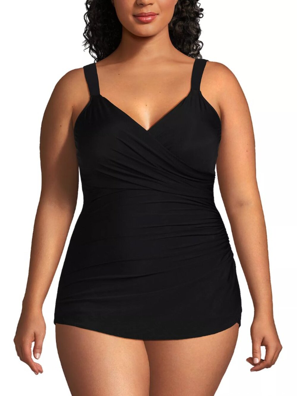 Lands End Swimsuit Women's Size 18L Slendersuit Tummy Control Skirted Beach Pool